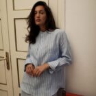 Light Blue - Long Sleeves Shirt, Unisex - 100% Linen