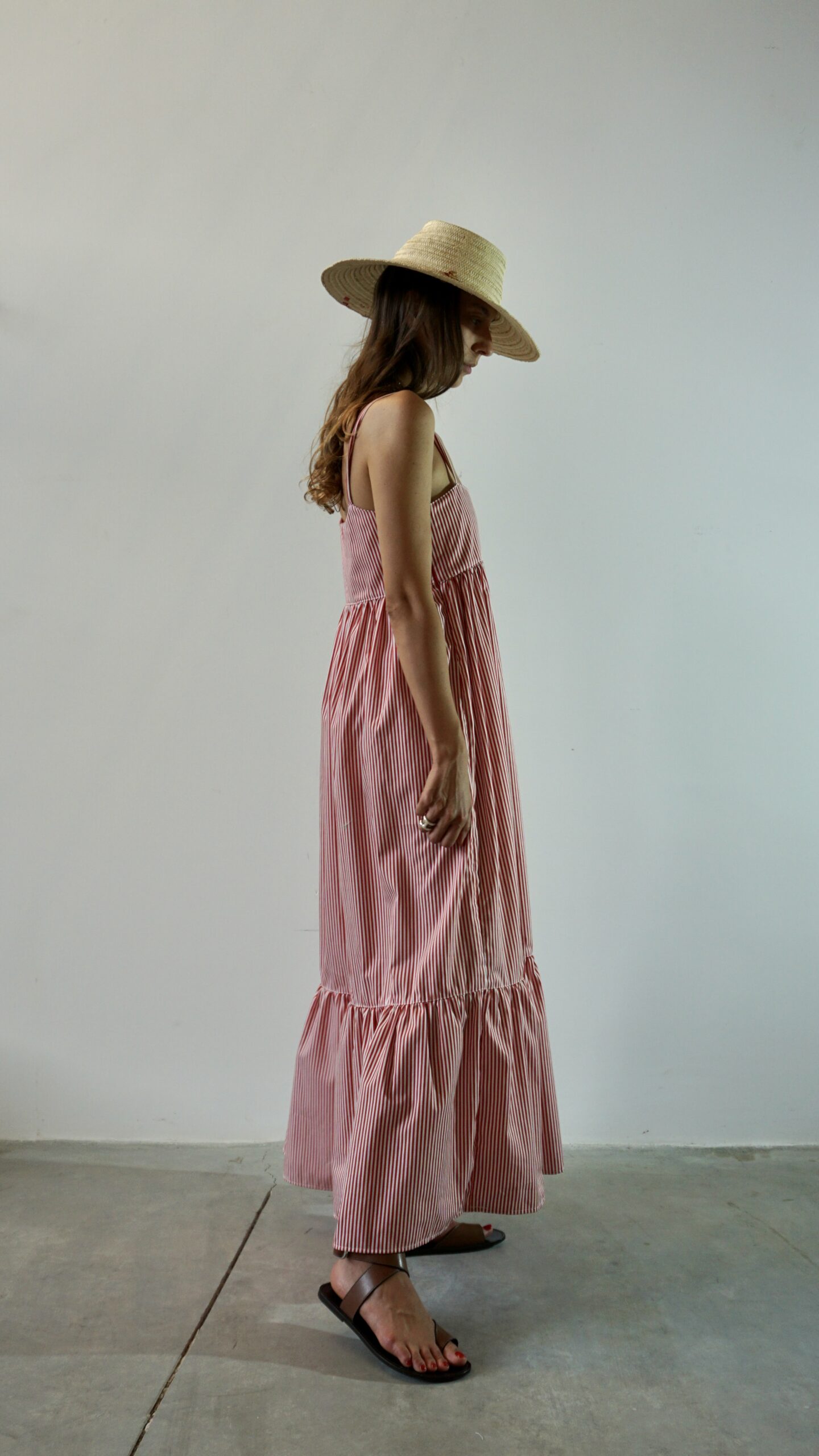 Sun Dress - Red Striped