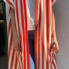 Laborium Stripped Kimono - Orange