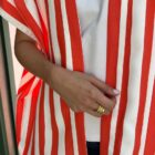 Laborium Stripped Kimono - Orange