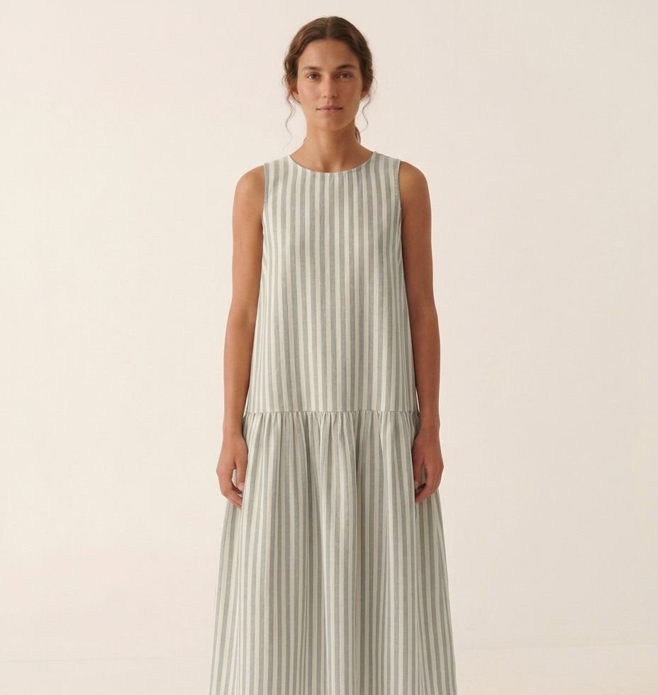 Linen dress - blue