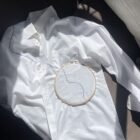 Hand-Embroidered Shirt - Blurred Lines - White