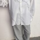 Hand-Embroidered Shirt - Blurred Lines - White