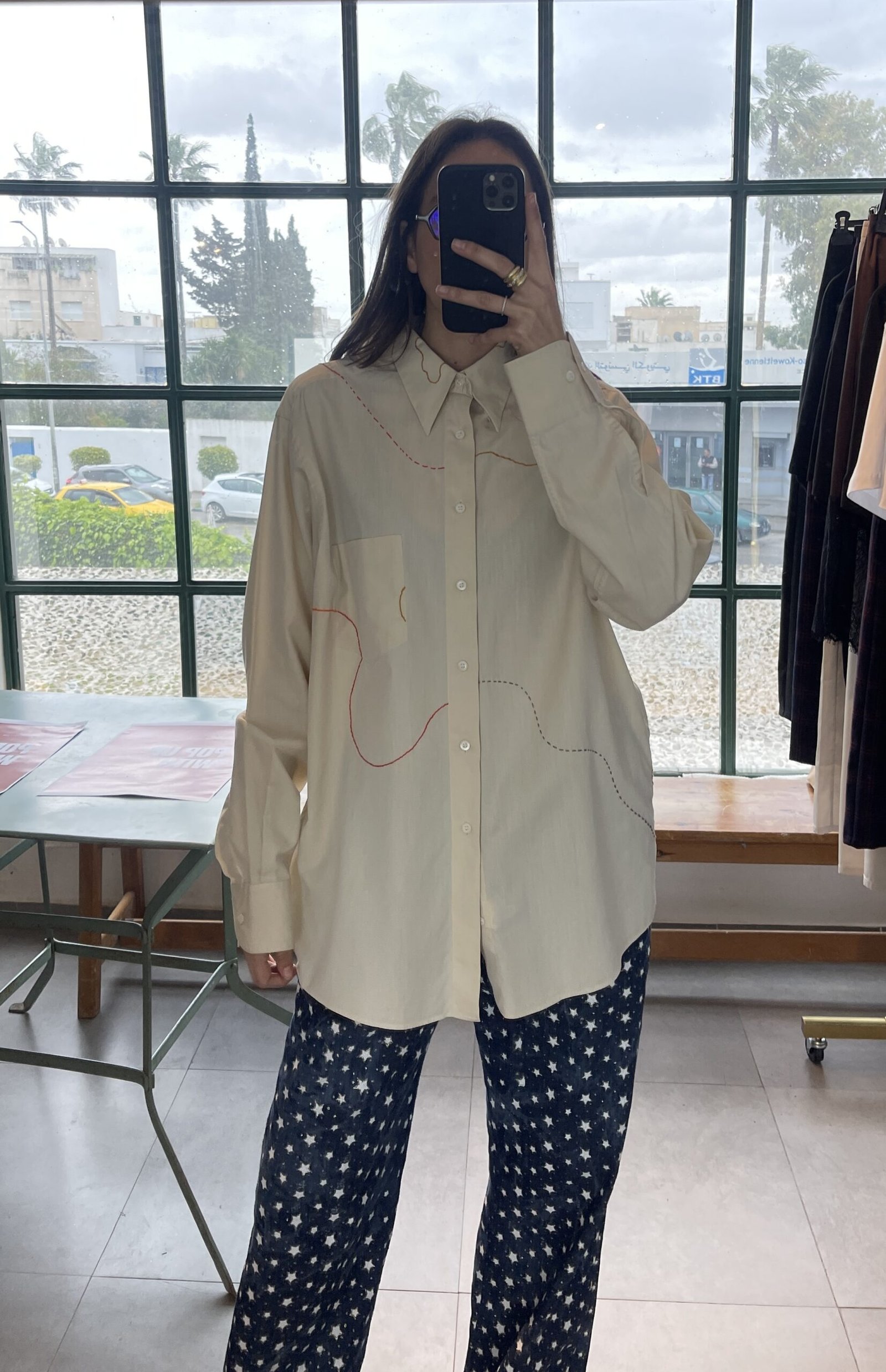 Laborium embroidered Shirt yellow