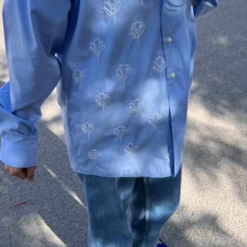 Chemise Bleu Brodee 01